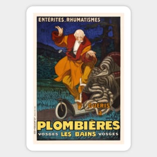 Plombières les Bains Vintage Poster 1931 Sticker